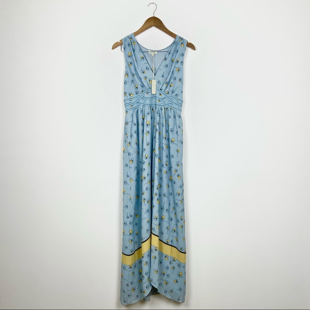 Max Studio Flower Stretched Maxi Dress